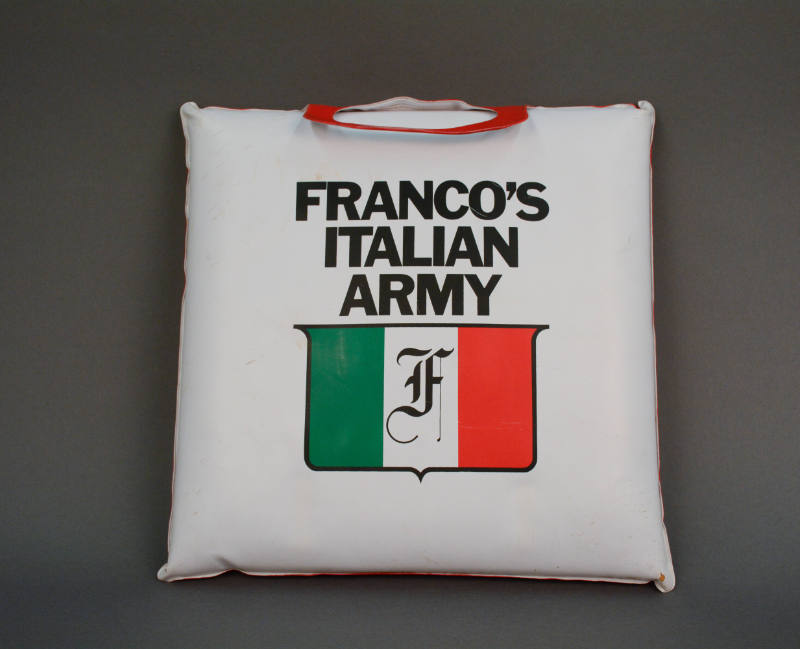 Vintage Franco’s Italian Army Seat Cushion Pittsburgh Steelers Go Franco  Harris