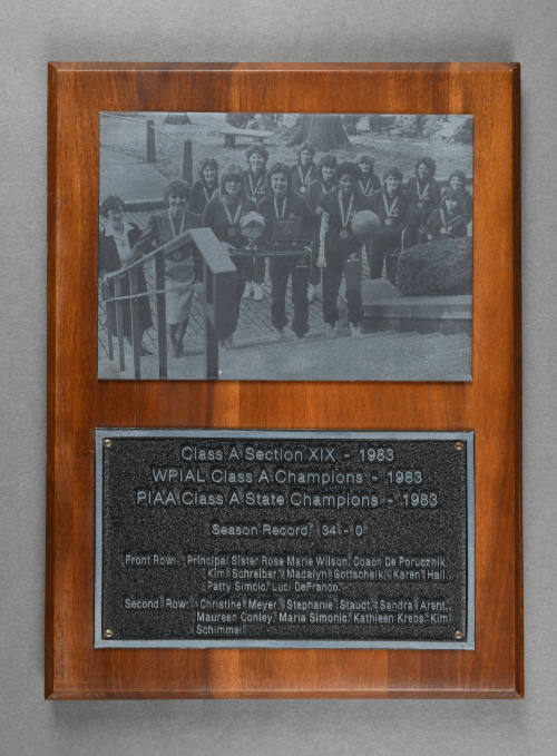 Plaque, Award