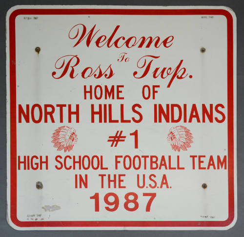 North Hills Indians Football Sign