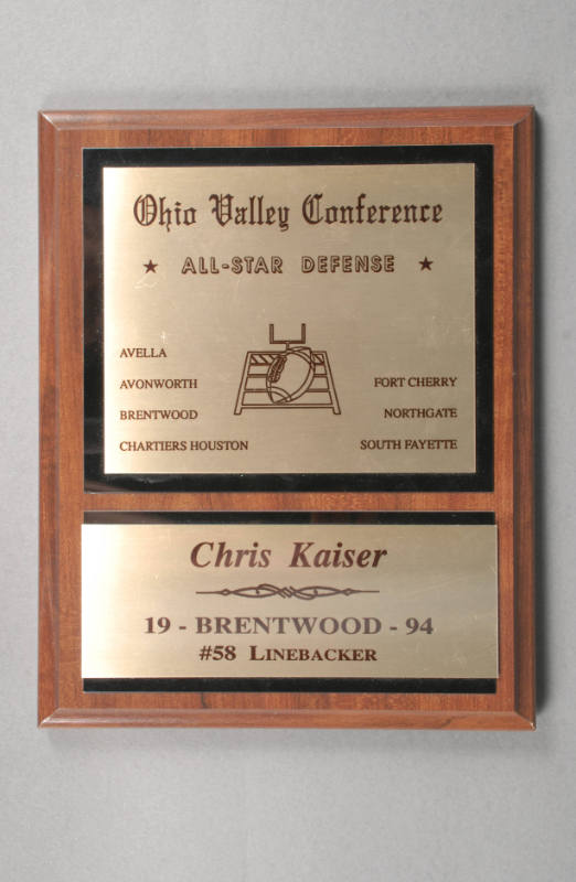 Plaque, Award