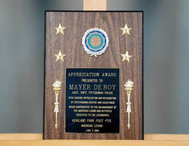 Plaque, Award