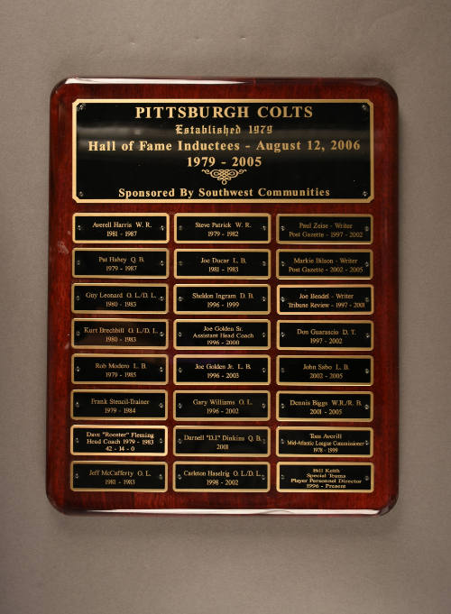 Plaque, Award